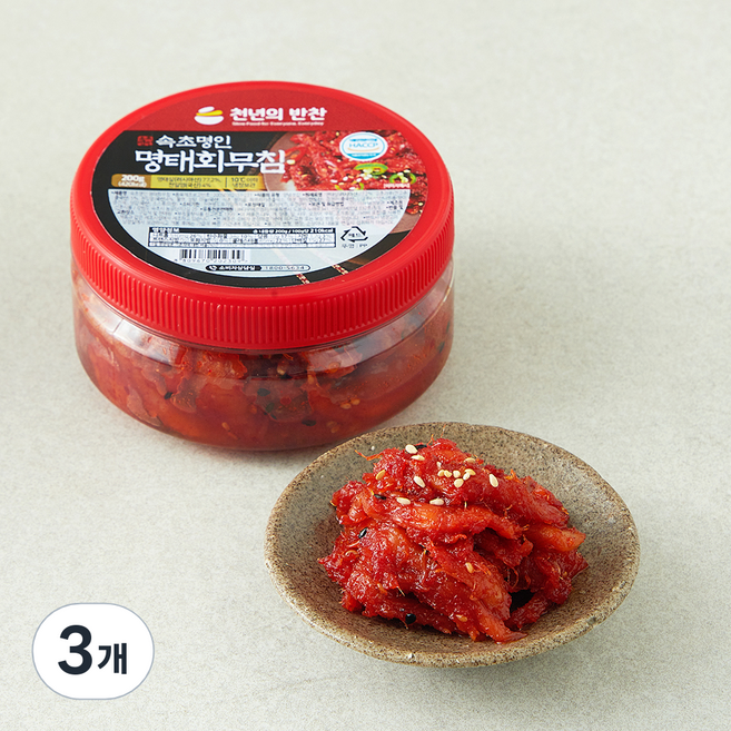 천년의반찬 속초명인 명태회무침, 200g, 3개