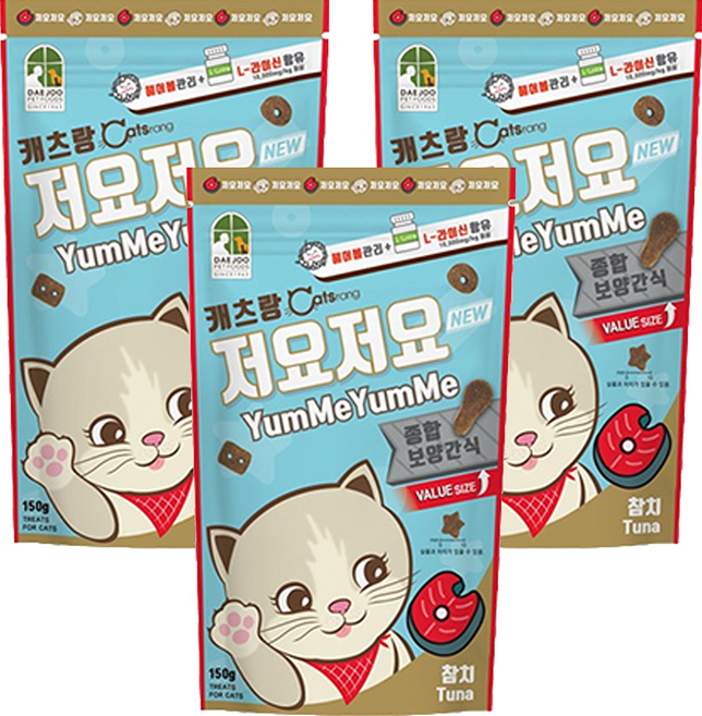 캐츠랑 고양이 저요저요 보양간식, 참치, 150g, 3개