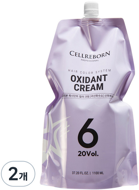 셀리본 헤어 칼라 옥시던트 염색용 산화제 6%, 1.1L, 2개