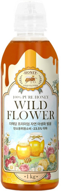 더해담 프리미엄 자연 야생화 벌꿀, 1kg, 1개
