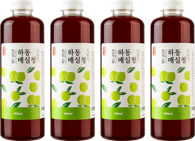 하동매실농장 매실청, 900ml, 4개