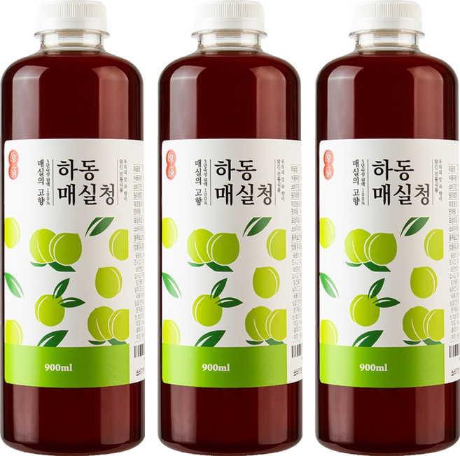 하동 매실청, 900ml, 3개