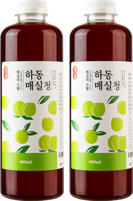 하동 매실청, 900ml, 2개