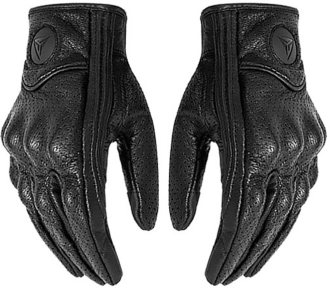 모토울프 천연 양가죽 클래식 바이크 장갑 양손세트 A타입 메쉬, 블랙