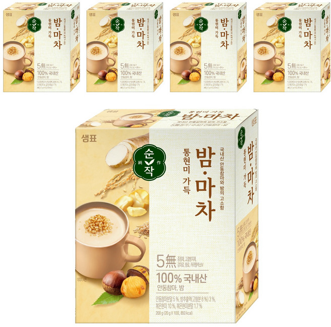 Sunjak 純作 滿滿全糙米栗子山藥茶, 5個, 10個, 20g