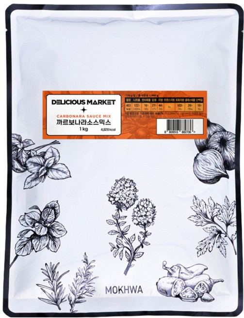 딜리셔스마켓 까르보나라 소스믹스, 1kg, 1개