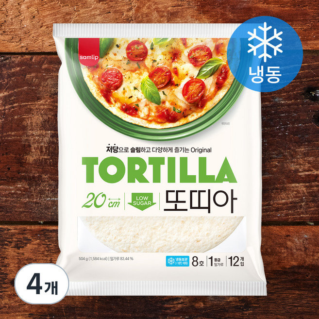 삼립 또띠아 8호 (냉동), 42g, 4개, 12개입