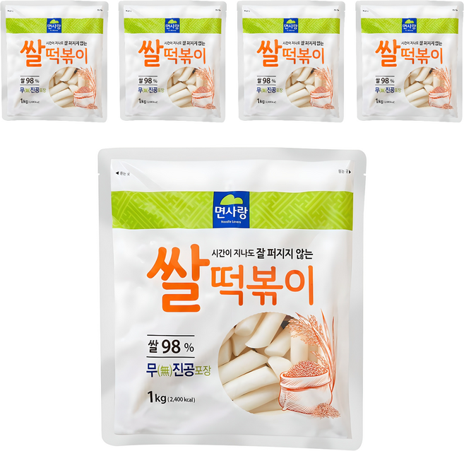 면사랑 쌀 떡볶이떡, 1kg, 5개