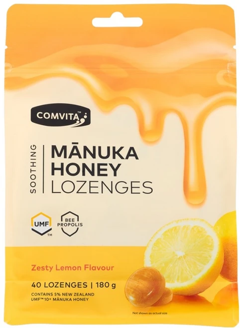 콤비타 UMF 10플러스 마누카꿀 로젠지 프로폴리스 레몬 사탕, 180g, 1개 - 쿠팡