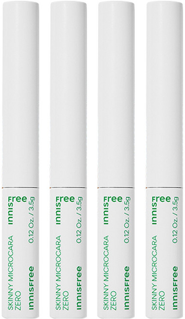 이니스프리 스키니 꼼꼼 마스카라 Zero 3.5g, 2호 브라운, 4개