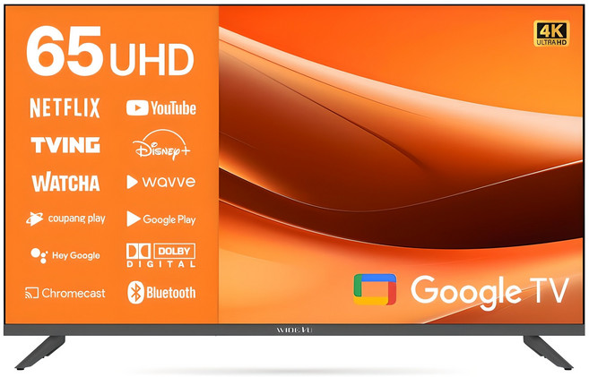 와이드뷰 4K UHD LED 구글3.0 스마트 TV, 165cm(65인치), WGE65UT1, 스탠드형, 방문설치