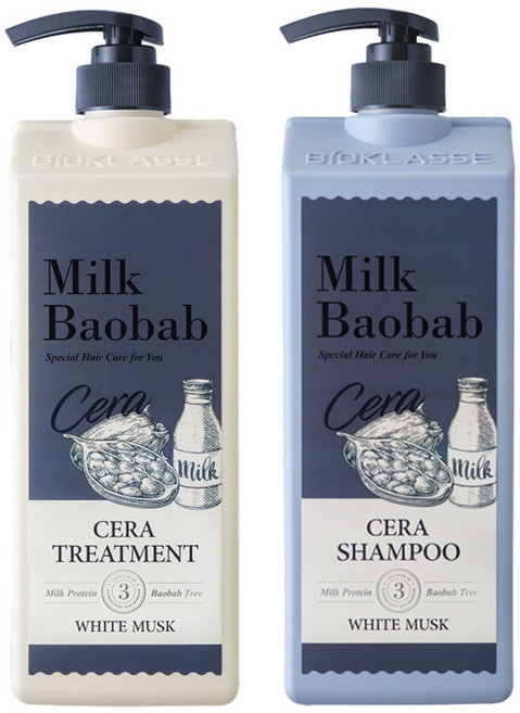 밀크바오밥 세라 샴푸 1.2L + 트리트먼트 1.2L 화이트머스크향, 1개