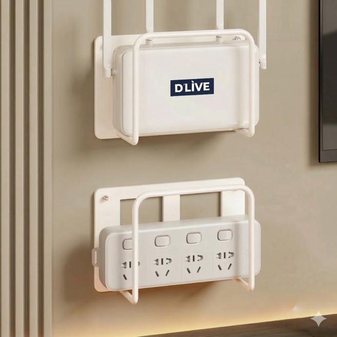 EVENLIV 셋톱박스 공유기 거치대, 화이트, 2개