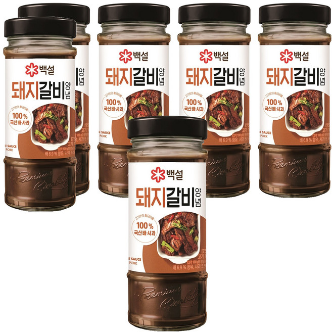백설 돼지갈비양념, 500g, 6개