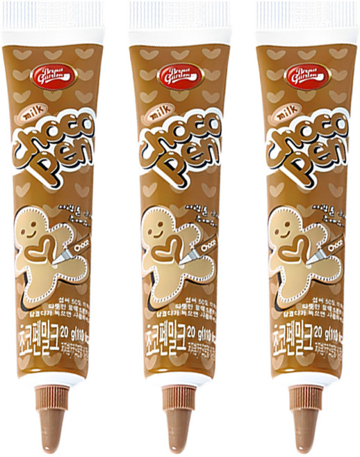 브레드가든 컬러 초코펜 밀크, 20g, 3개