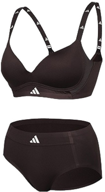 아디다스 여성용 볼륨 서포트 퓨징 브라팬티 세트