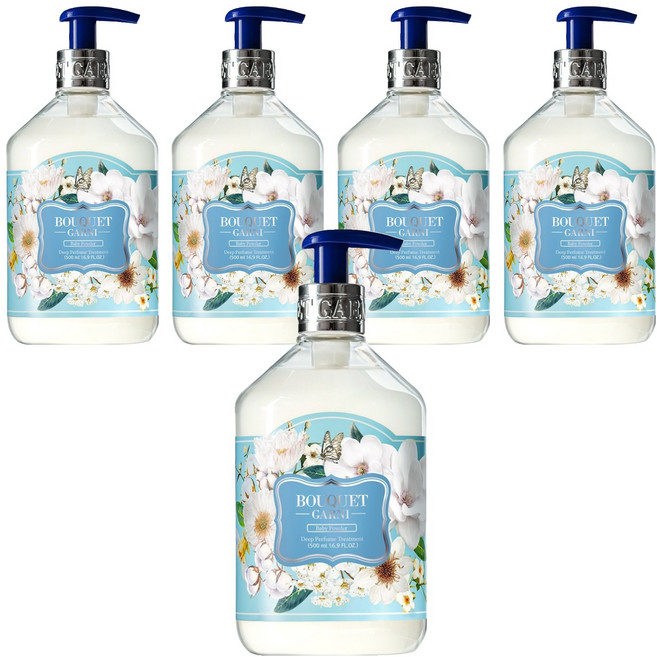 부케가르니 딥 퍼퓸 트리트먼트 베이비파우더, 500ml, 5개