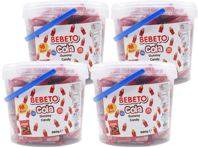 베베토 콜라향 젤리 98개입, 980g, 4개