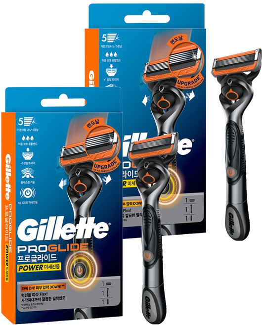 Gillette 吉列 ProGlide動力刀架 + 刀片組, 2個, 2入
