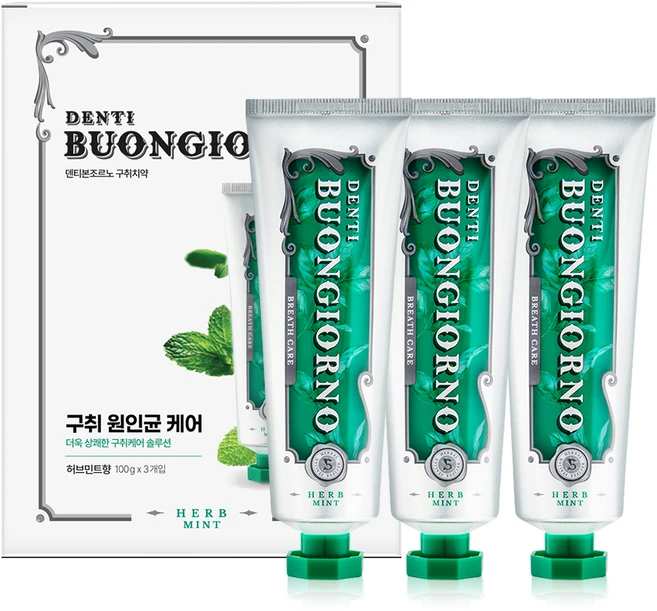 덴티본조르노 구취 치약, 100g, 3개 - 쿠팡