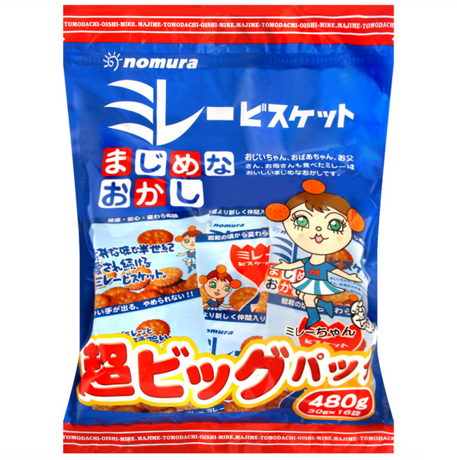 nomura 野村美樂 超大美樂圓餅 16包, 480g, 1袋