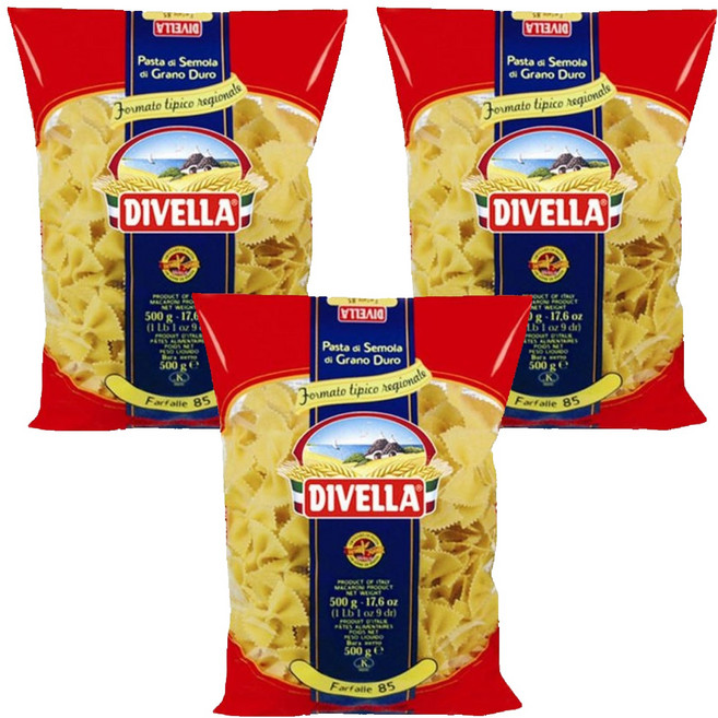 디벨라 파르팔레 파스타, 500g, 3개
