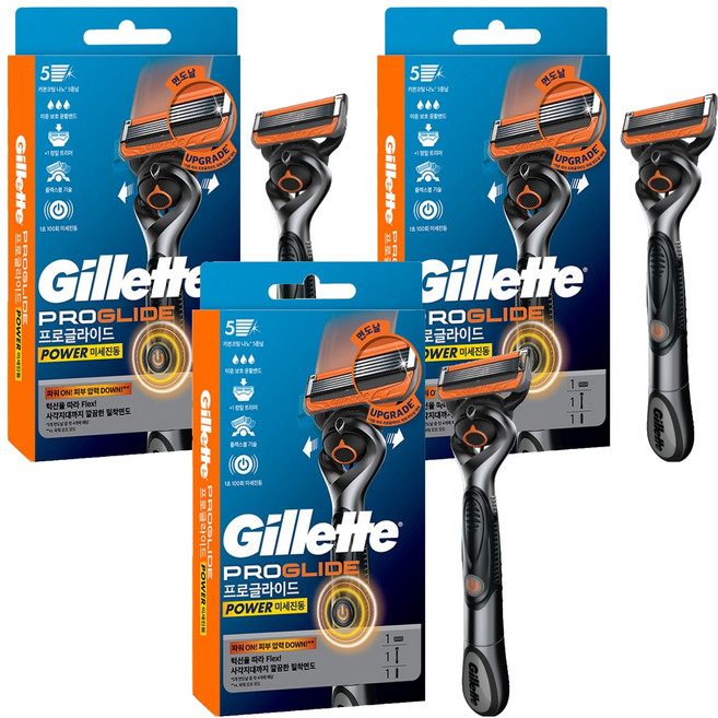 Gillette 吉列 ProGlide動力刀架 + 刀片組, 3個, 2入