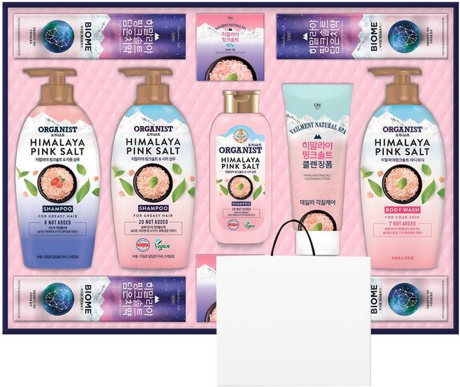LG생활건강 히말라야 핑크솔트 선물세트 50호 + 쇼핑백, 1세트