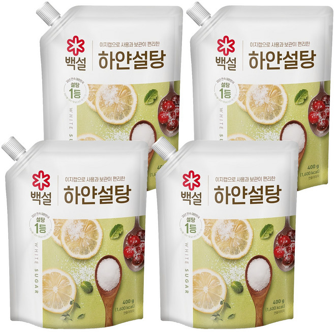 백설 하얀설탕, 400g, 4개