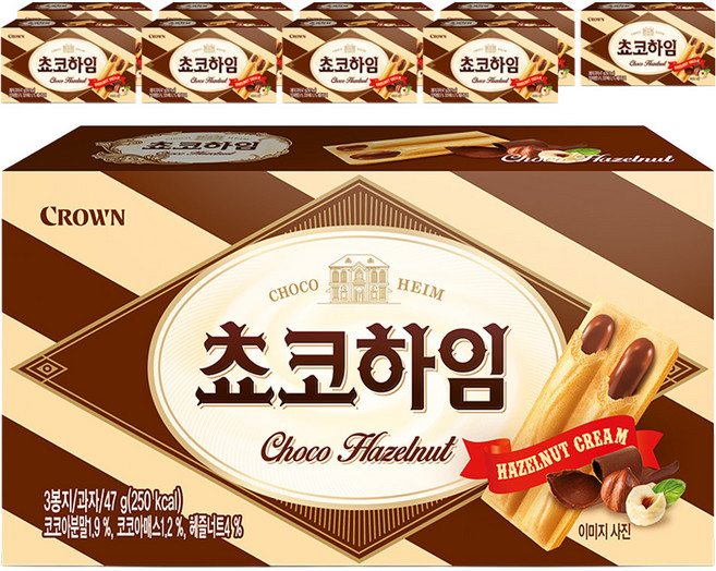 크라운 초코하임 6p, 47g, 10개