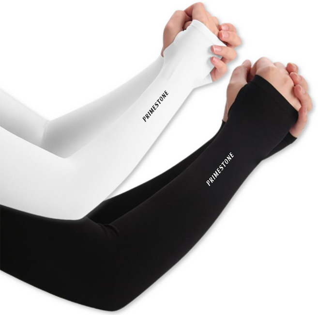 프라임스톤 남녀공용 아이스쿨링 손가락 쿨토시 2p, 화이트 + 블랙, 6세트