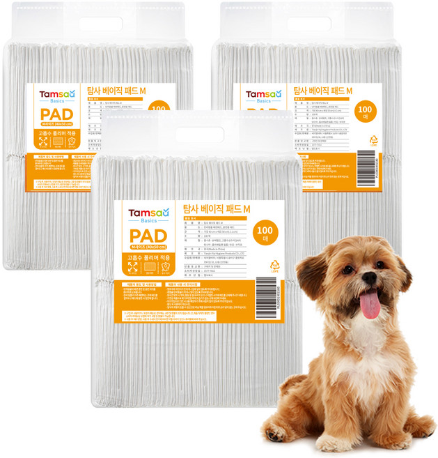 탐사 베이직 배변패드, 100개입, 3개