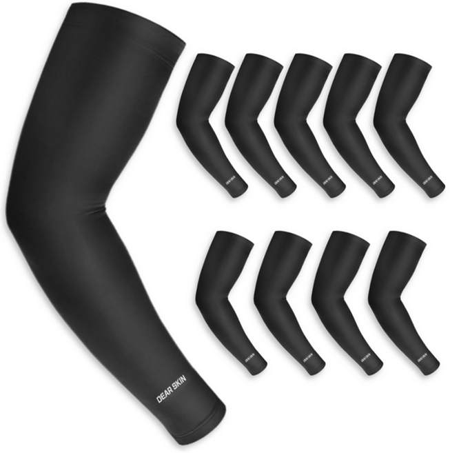 디어스킨 자외선 차단 심리스 쿨토시, 블랙, 10세트