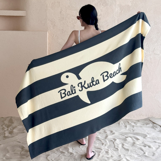 리드홈 써니코스트 부드러운 특대형 비치타올 남녀공용 180x100cm, 그레이, 1개