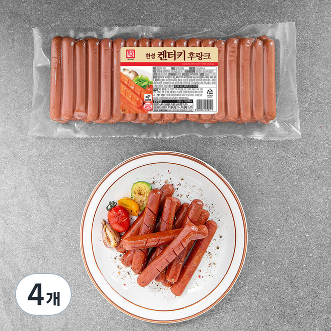 한성기업 켄터키 후랑크 H 소시지, 1kg, 4개