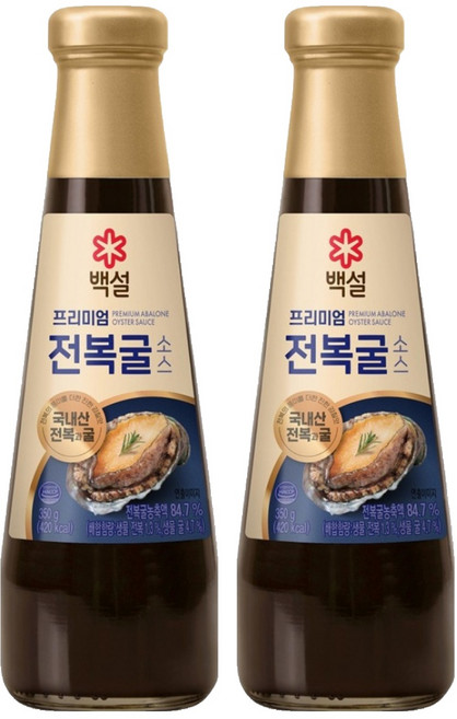 백설 프리미엄 전복굴소스, 350g, 2개
