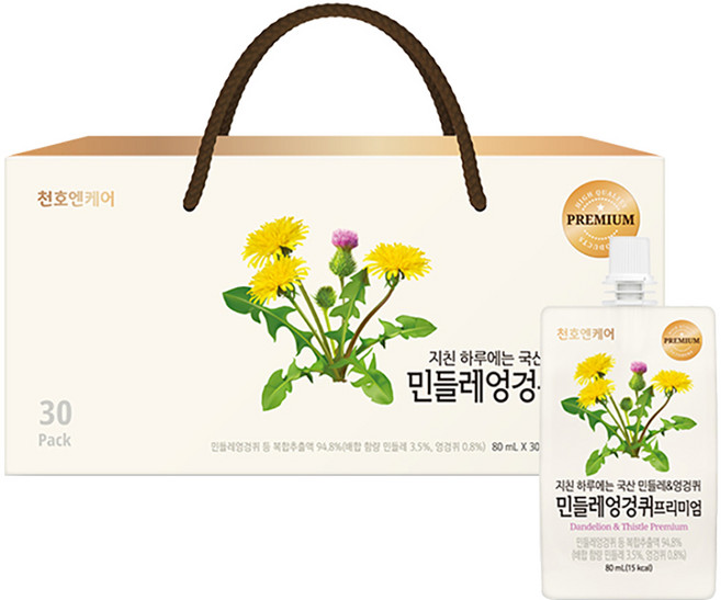 천호엔케어 민들레엉겅퀴 프리미엄 건강즙, 30개, 80ml