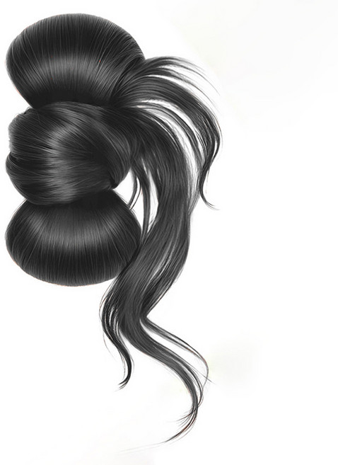 페이퍼먼츠 그윈스 내추럴 번 똥머리 헤어클립 피스 ONE SIZE 14cm 12975, 내추럴블랙, 1개