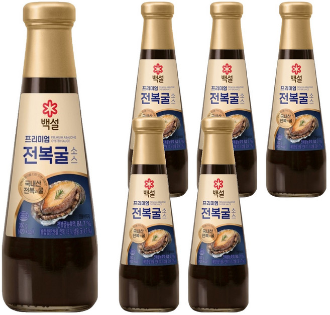백설 프리미엄 전복굴소스, 350g, 6개