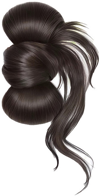 페이퍼먼츠 그윈스 내추럴 번 똥머리 헤어클립 피스 ONE SIZE 14cm 12975, 브라운블랙, 1개