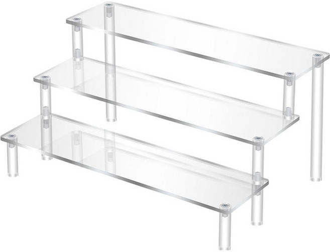 계단형 아크릴 피규어 전시 3단 진열대 40cm, 1개