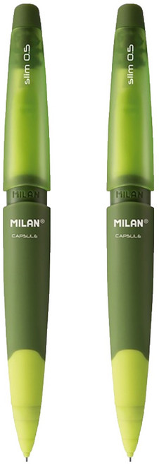 MILAN CAPSULE 繽紛果凍自動鉛筆 HB 芥末綠, 0.5mm, 2支
