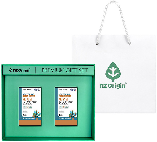 엔젯오리진 뉴질랜드 초록입홍합 17500 비타민 세트, 2개, 120정