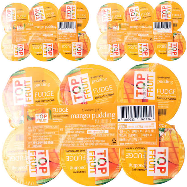 Top Flute 芒果布丁 6入, 3個, 690g