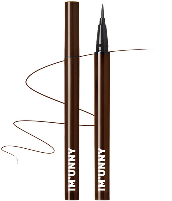 아임유니 스키니 핏 펜 아트 리퀴드 아이라이너, A02 딥브라운, 1개