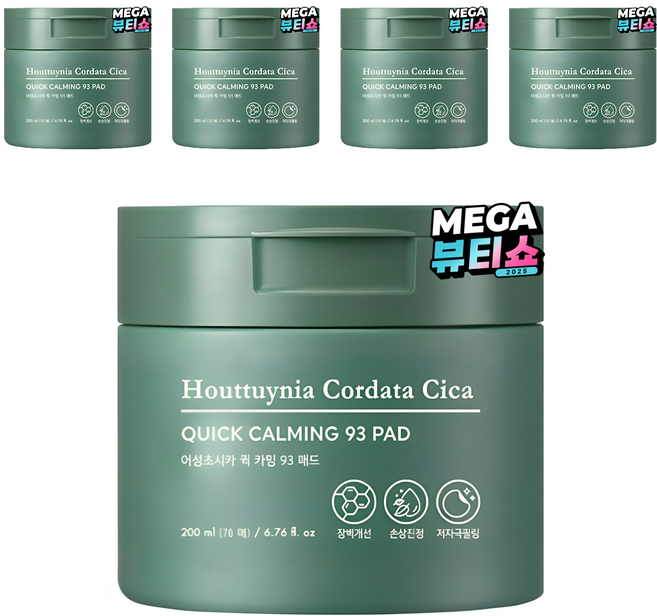 토니모리 어성초 시카 퀵 카밍 토너 패드 200ml, 70개입, 5개
