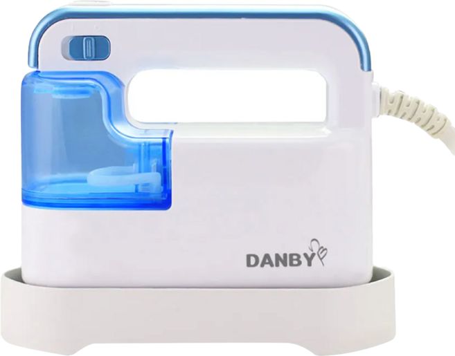DANBY 丹比 蒸氣掛燙電熨斗 DB-702EI 水滴形鋁製底板 8孔均勻出汽 家用/差旅 熨燙隨行, 白色