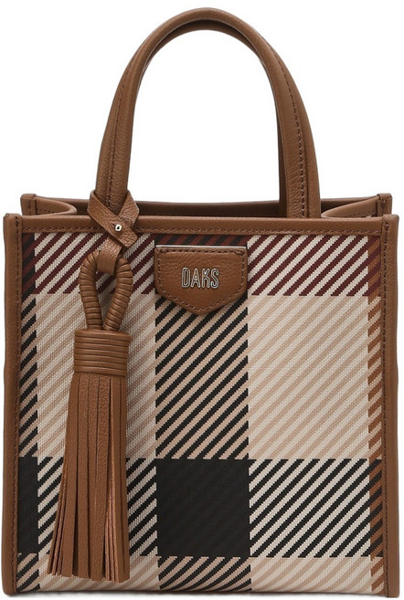 DAKS 女用 Great 大學格紋 PVC 托特包 DCBA6E687W2