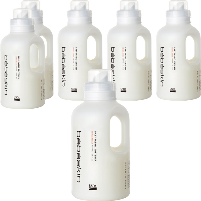 베베스킨 고농축 섬유유연제 러블리피치향, 1.07L, 6개