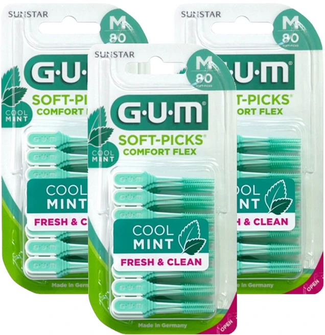 검 컴포트플렉스 소프트픽 치간칫솔, 3개, 80개입 - 쿠팡